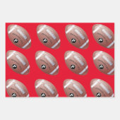 アメリカンフットボールカスタムモノグラム名 ラッピングペーパーシート (正面)