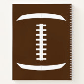 アメリカンフットボールカスタム選手チームカラースポーツ ノートブック (裏面)