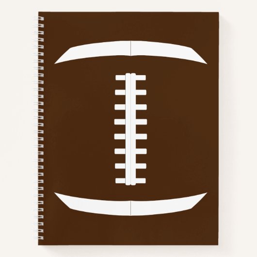 アメリカンフットボールカスタム選手チームカラースポーツ ノートブック (正面)