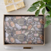 アメリカンフットボールグレーテクスチャ |パターン 薄葉紙 (ギフト)