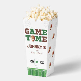 アメリカンフットボールゲームタイム誕生日ポップコーン フェイバーボックス