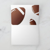 アメリカンフットボールスポーツハッピーバースデーキッズ カード (内部)