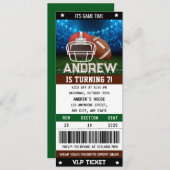 アメリカンフットボールチケット誕生祝い 招待状 (正面/裏面)