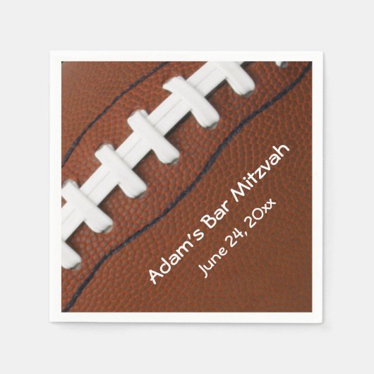 アメリカンフットボールデザイン紙ナプキンス スタンダードカクテルナプキン (正面)