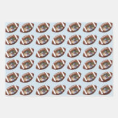 アメリカンフットボールハッピーバースデーボーイフォト ラッピングペーパーシート (正面)