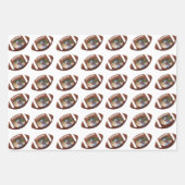 アメリカンフットボールハッピーバースデーボーイフォトWr ラッピングペーパーシート (正面)