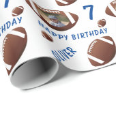 アメリカンフットボールハッピーバースデー写真 ラッピングペーパー (ロールコーナー)