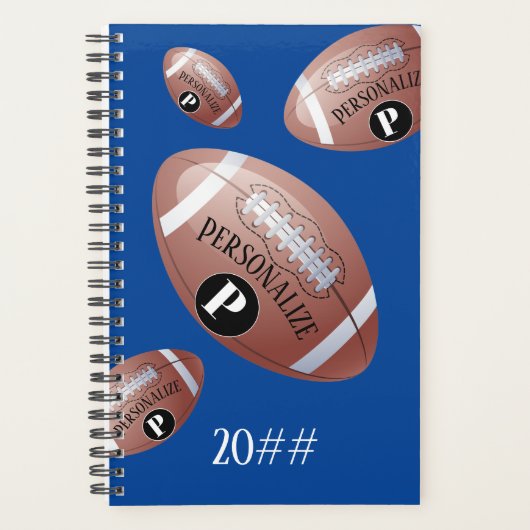 アメリカンフットボールバレーモノグラカスタムム数々の プランナー手帳 (正面)