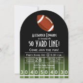 アメリカンフットボールバースデーパーティ招待状 招待状 (正面)