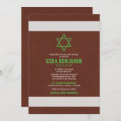 アメリカンフットボールバー（ユダヤ教の）バル・ミツバー招待状 招待状 (正面/裏面)