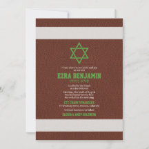 アメリカンフットボールバー（ユダヤ教の）バル・ミツバー招待状