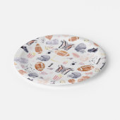 アメリカンフットボールパターン ペーパープレート (アングル)