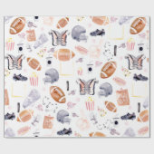 アメリカンフットボールパターン ラッピングペーパー (フラット)