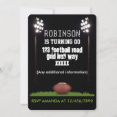 アメリカンフットボールパーティーパーソナライズされた招待状 招待状 (裏面)