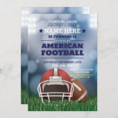 アメリカンフットボールパーティー招待状誕生日招待状 招待状 (正面/裏面)