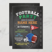 アメリカンフットボールパーティー招待状誕生日招待状 招待状 (正面/裏面)
