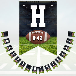 アメリカンフットボールフィールドチーム番号ハッピーバースデー バンティングフラッグ