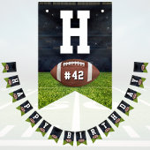 アメリカンフットボールフィールドチーム番号ハッピーバースデー バンティングフラッグ