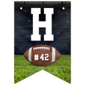 アメリカンフットボールフィールドチーム番号ハッピーバースデー バンティングフラッグ (第2の旗)