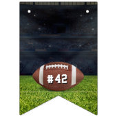 アメリカンフットボールフィールドチーム番号ハッピーバースデー バンティングフラッグ (第1の旗)