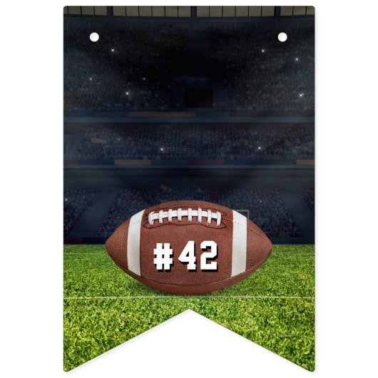 アメリカンフットボールフィールドチーム番号ハッピーバースデー バンティングフラッグ (第1の旗)