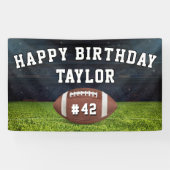 アメリカンフットボールフィールドチーム番号ハッピーバースデー 横断幕 (横)