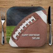 アメリカンフットボールボーイズハッピーバースデーパーティー ペーパープレート