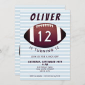 アメリカンフットボールボールスポーツボーイ誕生日 招待状 (正面/裏面)