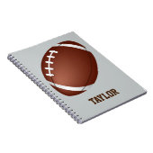 アメリカンフットボールラグビーカスタマイズの名前 ノートブック (右側)