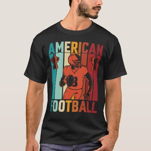 アメリカンフットボールヴィンテージレトロ Tシャツ (正面)