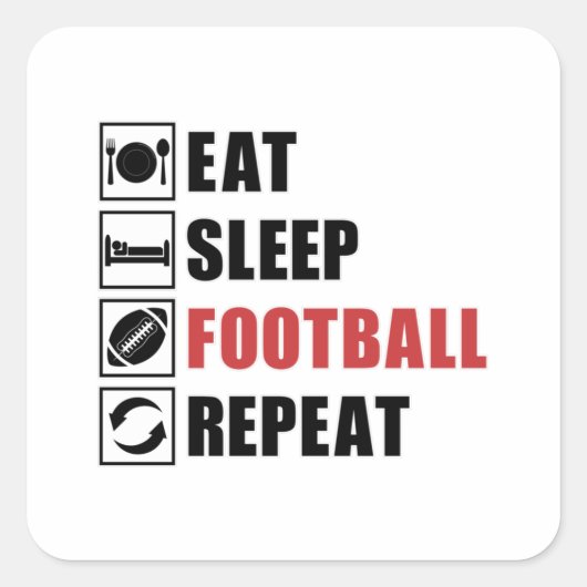 アメリカンフットボール中継チームゲームUSAギフトアイディア スクエアシール (正面)