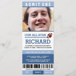 アメリカンフットボール卒業パーティーの招待状 招待状