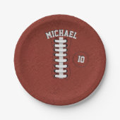 アメリカンフットボール名バースデーパーティー紙プレート ペーパープレート (正面)