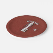 アメリカンフットボール名バースデーパーティー紙プレート ペーパープレート (アングル)