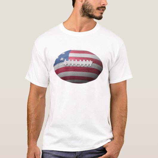 アメリカンフットボール国旗 Tシャツ (正面)