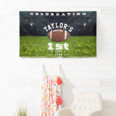 アメリカンフットボール場1歳の誕生日パーティー 横断幕 (インサイチュ)