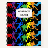 アメリカンフットボール好きのためのカスタム ノートブック 学校生活を楽しく (正面)