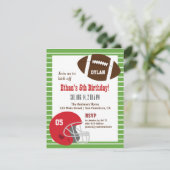 アメリカンフットボール子供の誕生日パーティの招待状 招待状 (スタンド正面)