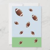 アメリカンフットボール子供の誕生日写真 サンキューカード (裏面)