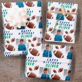 アメリカンフットボール子供の誕生日写真 ラッピングペーパーシート