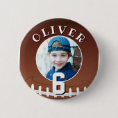 アメリカンフットボール子供の誕生日時代写真 缶バッジ (正面)