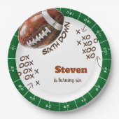 アメリカンフットボール子供の誕生日 ペーパープレート (正面)