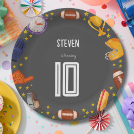 アメリカンフットボール子供の誕生日 ペーパープレート