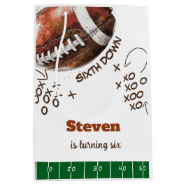 アメリカンフットボール子供の誕生日 ミディアムペーパーバッグ