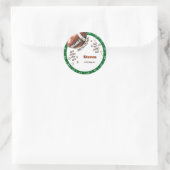 アメリカンフットボール子供の誕生日 ラウンドシール (バッグ)