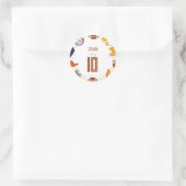 アメリカンフットボール子供の誕生日 ラウンドシール (バッグ)