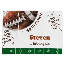 アメリカンフットボール子供の誕生日 ラージペーパーバッグ