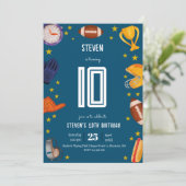 アメリカンフットボール子供の誕生日 招待状 (スタンド正面)