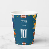 アメリカンフットボール子供の誕生日 紙コップ (正面)