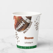 アメリカンフットボール子供の誕生日 紙コップ (裏面)